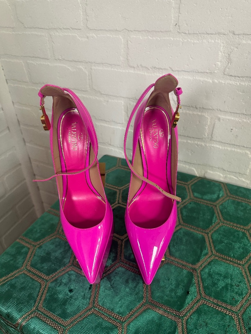 Valentino wedge hot pink shoes
